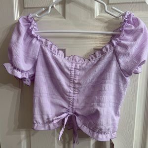 NWT Purple Ruffle Top